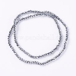 Electroplate Glass Beads Strand&nbsp;EGLA-D009-27