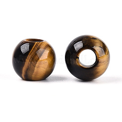 Natural Tiger Eye European Beads&nbsp;G-T092-14mm-12A