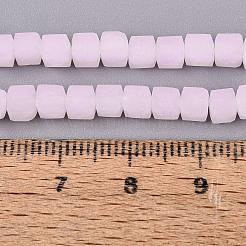 Frosted Imitation Jade Glass Beads Strands&nbsp;GLAA-N072-01A-C02