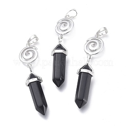 Natural Black Onyx Pointed Big Pendants&nbsp;G-D0021-01P-18