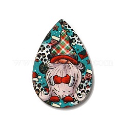 Single Face Printed Wood Big Pendants&nbsp;WOOD-H102-03G