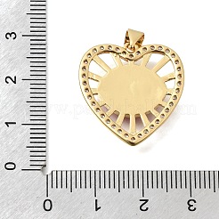 Brass Micro Pave Cubic Zirconia Pendants&nbsp;KK-C255-19G-01
