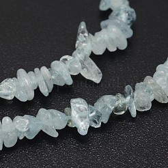 Chips Natural Aquamarine Beads Strands&nbsp;X-G-N0164-24