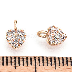 Brass Micro Pave Cubic Zirconia Charms&nbsp;KK-P157-14G-01-NF