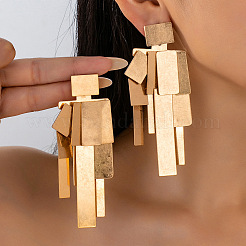 Rectangle Alloy Dangle Stud Earrings&nbsp;FS-WG72D3D-01