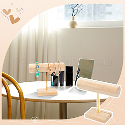 Wood T Bar Bracelet Display Stands&nbsp;AJEW-WH0534-19B