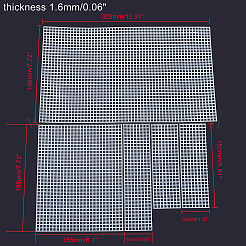 DIY Rectangle Plastic Mesh Sheet Sets&nbsp;DIY-WH0301-11