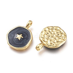Brass Enamel Pendants&nbsp;KK-K248-02A-G