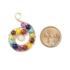 Natural & Synthetic Mixed Gemstone Big Pendants&nbsp;PALLOY-JF01476