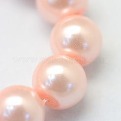 Baking Paint Pearlized Glass Pearl Round Bead Strands&nbsp;HY-Q003-6mm-05