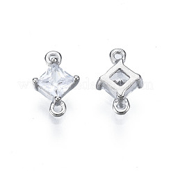 Long-Lasting Plated 925 Sterling Silver Cubic Zirconia Links&nbsp;STER-ZX003-03P-NF