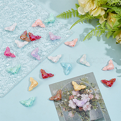 60Pcs UV Plating Opaque Acrylic Beads&nbsp;MACR-ME0001-16