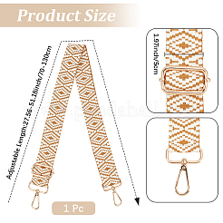 Rhombus Pattern Nylon Canvas Handbag Webbing Bag Straps&nbsp;FIND-CN0002-38A