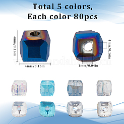 400Pcs 5 Colors Electroplate Glass Beads&nbsp;EGLA-SC0001-21