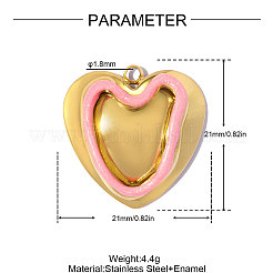 304 Stainless Steel Enamel Pendants&nbsp;STAS-OY018-05G