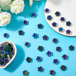 72Pcs 4 Colors Two Tone Glass Beads&nbsp;GLAA-PA0001-01