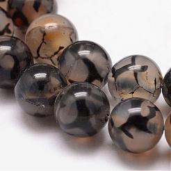 Natural Dragon Veins Agate Bead Strands&nbsp;G-K166-14-10mm-01