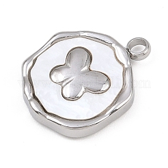 Natural White Shell Pendants&nbsp;STAS-D385-01B-P