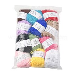 12 Skeins 12 Colors 4-Ply 59.7%Polyester & 40.3%Acrylic Fiber Yarn for Tufting Gun Rugs&nbsp;OCOR-FS0001-07