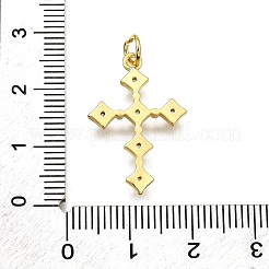 Brass Micro Pave Cubic Zirconia Pendants&nbsp;X-KK-Z100-34G-02