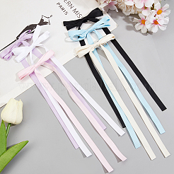 Big Bowknot Polyester Alligator Hair Clips&nbsp;AJEW-CP0008-39D