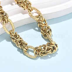 304 Stainless Steel Ovel Link Chain Bracelets for Women&nbsp;BJEW-U038-02G