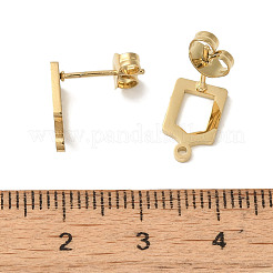 Ion Plating(IP) 304 Stainless Steel Studs Earring Findings&nbsp;STAS-I206-45G