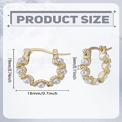 1 Pair Zinc Alloy Hoop Earrings&nbsp;EJEW-LP0003-66P