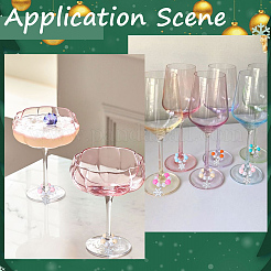 Alloy Enamel Snowflake Wine Glass Charms&nbsp;AJEW-SC00019