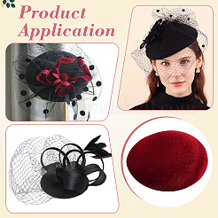 Velet Pillbox Stewardess Fascinator Hat Base for Millinery&nbsp;AJEW-WH0248-757A