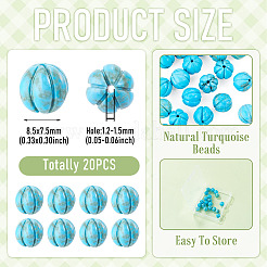 20Pcs Natural Turquoise Beads&nbsp;G-TA0003-47