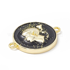 Rack Plating Brass Enamel Connector Charms&nbsp;KK-B065-23G-04