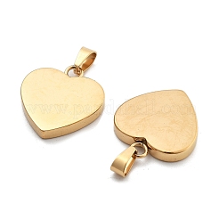 Ion Plating(IP) Fashionable 304 Stainless Steel Stamping Blank Tag Pendants&nbsp;X-STAS-J002B-01G
