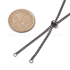 Adjustable 304 Stainless Steel Curb Chains Necklaces Making&nbsp;AJEW-JB01214-03