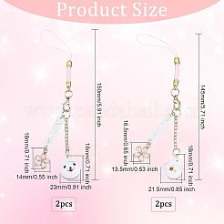 4Pcs 2 Style Alloy Mobile Accessories Decoration&nbsp;MOBA-OC0001-01