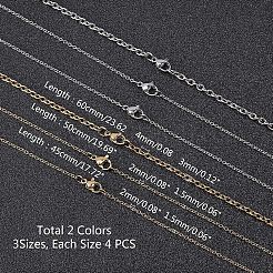 PVD Vacuum Plating 304 Stainless Steel Necklace&nbsp;MAK-UN0001-12