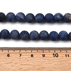 Natural Sodalite Beads Strands&nbsp;G-P582-8mm-03