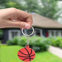 6Pcs PVC Plastic Pendant Keychain&nbsp;KEYC-LP0001-26