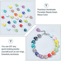 100Pcs Glazed Porcelain Beads&nbsp;FIND-FH0005-07