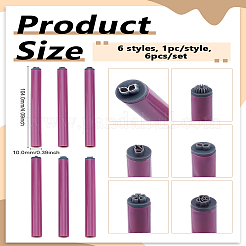 6Pcs 6 Styles PP Plastic Nail Art Seal Stamps Pen Sets&nbsp;MRMJ-LP0004-09