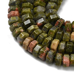 Natural Unakite Beads Strands&nbsp;G-G317-A15-3x6mm