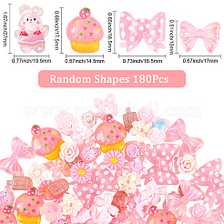 180Pcs Opaque & Transparent Resin Cabochons&nbsp;RESI-SP0001-30