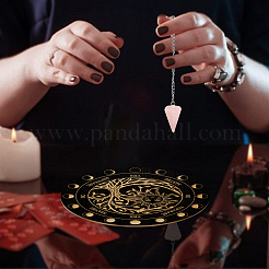 AHADEMAKER 1Pc Cone/Spike/Pendulum Natural Rose Quartz Stone Pendants&nbsp;DIY-GA0004-24D
