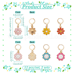 Alloy Enamel Pendant Locking Stitch Markers&nbsp;HJEW-AB00154