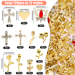 120Pcs 12 Styles Alloy Nail Art Stud&nbsp;MRMJ-SP0001-27