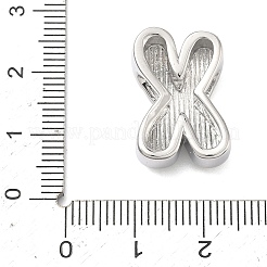 Brass Initial Beads&nbsp;KK-B167-27P-01X
