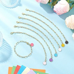 Brass Paperclip Chain Bracelets for Women&nbsp;BJEW-JB12541