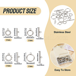 4 Styles Stainless Steel Toggle Clasps&nbsp;STAT-TA0003-11