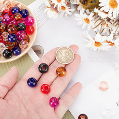80pcs 8 colors Glass European Beads&nbsp;GLAA-PH0003-04