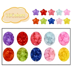 240Pcs 10 Colors Transparent Acrylic Beads&nbsp;MACR-YW0001-89